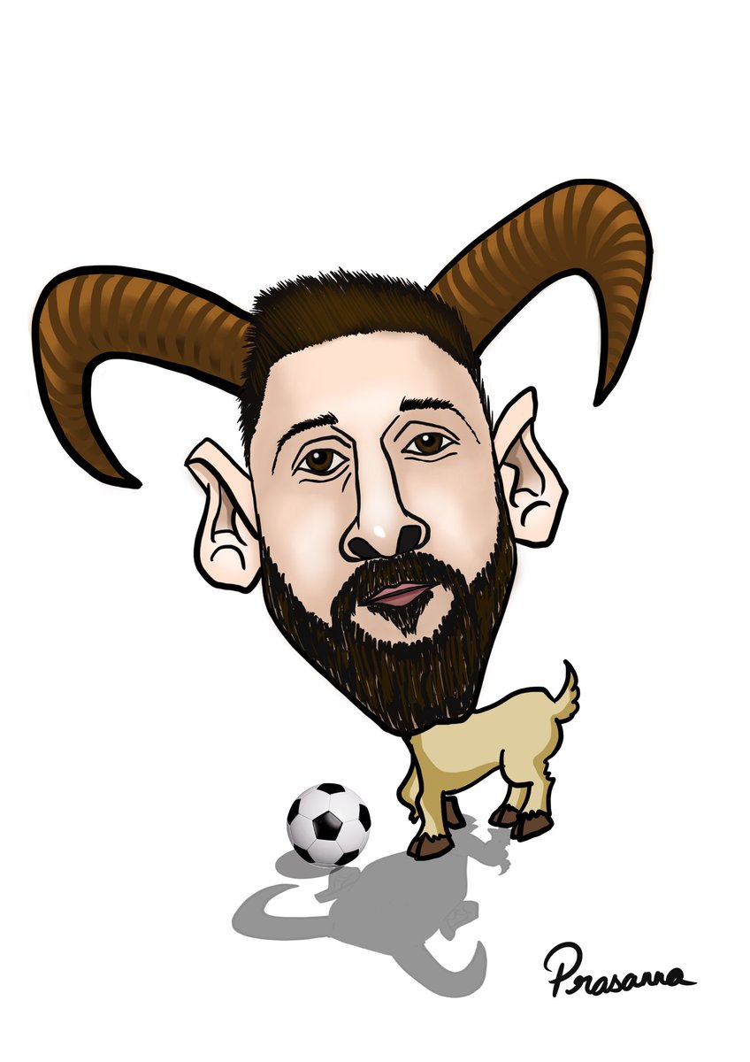 freesoultoons's tweet photo. (Too) Late to the party ! But then always had one among ⚽️ G.O.A.T to done 👍🏾 #Messi𓃵 #Messi #Argentina https://t.co/WVBn2iTBA3