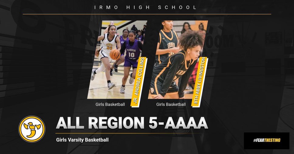 IrmoGirlsBBall's tweet photo. Congratulations to @allstar_Collins and @abbyisabucket for being named All-Region 5-AAAA! We are super proud of you. Let’s keep working!! #proudcoach #GRITLife @IrmoAd @IrmoYJClub @fearthestingihs https://t.co/YeOyM2PwTn