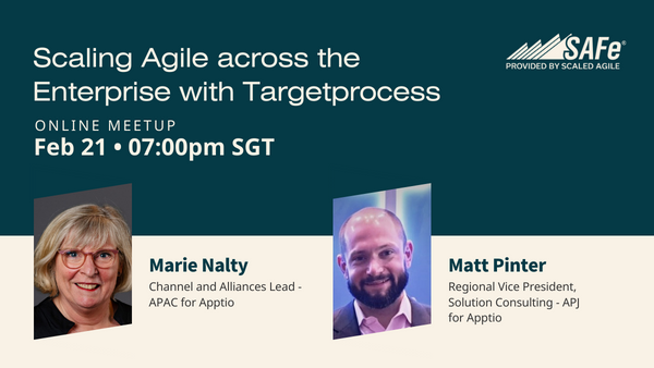 ScaledAgile's tweet photo. Are you looking at scaling agile within an enterprise? You can register now to hear Marie Nalty and Matt Pinter from Apptio discuss their extensive experience at the next ASEAN Meetup.
https://t.co/364tQSl9y9
#Agilework #ScaledAgile #Enterprise https://t.co/1iUzuKqOty