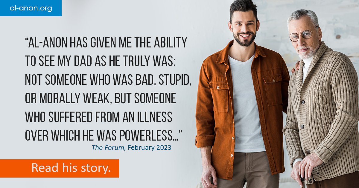 AlAnon_WSO's tweet photo. Read this member’s story:
🔹 https://t.co/BoRUEqzxyN
#AlAnon #Alateen #FamilyDisease #FamilyRecovery #alcoholism #addiction #12Step #AA #recoveryjourney #COA #COAMonth #HowAlAnonWorks #reallife #reallifequotes #mystory #relationshipquotes #relationshipmemes https://t.co/Nivjq4cBgQ