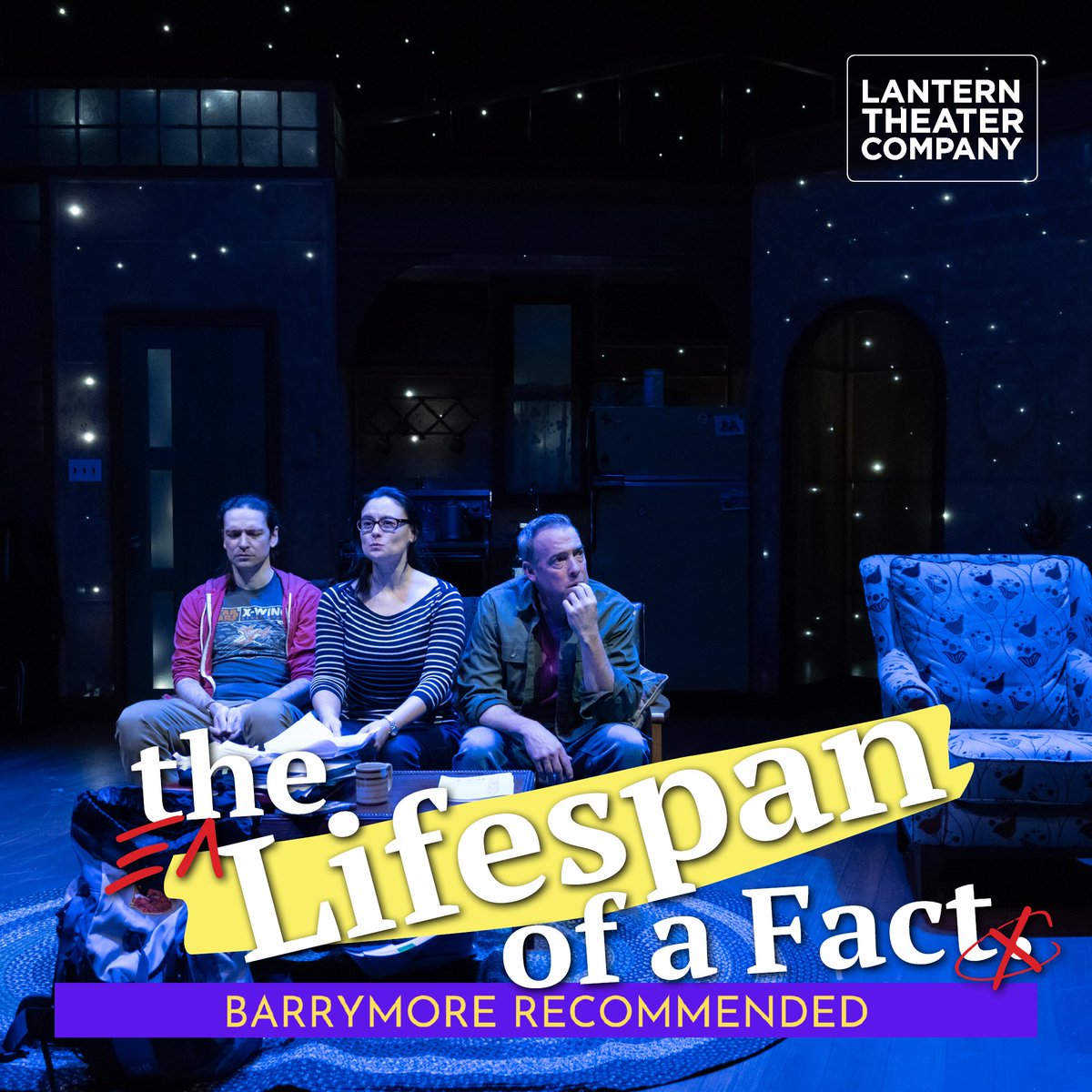 LanternTheater's tweet image. ✨BREAKING NEWS✨
THE LIFESPAN OF A FACT is officially #BarrymoreRecommended! Congrats to the cast and creative team! 

DON'T MISS IT. Join us now thru 3/5 → bit.ly/3ip8uDa #LifespanLTC #phillytheatre #phillytheater @TheatrePhilly