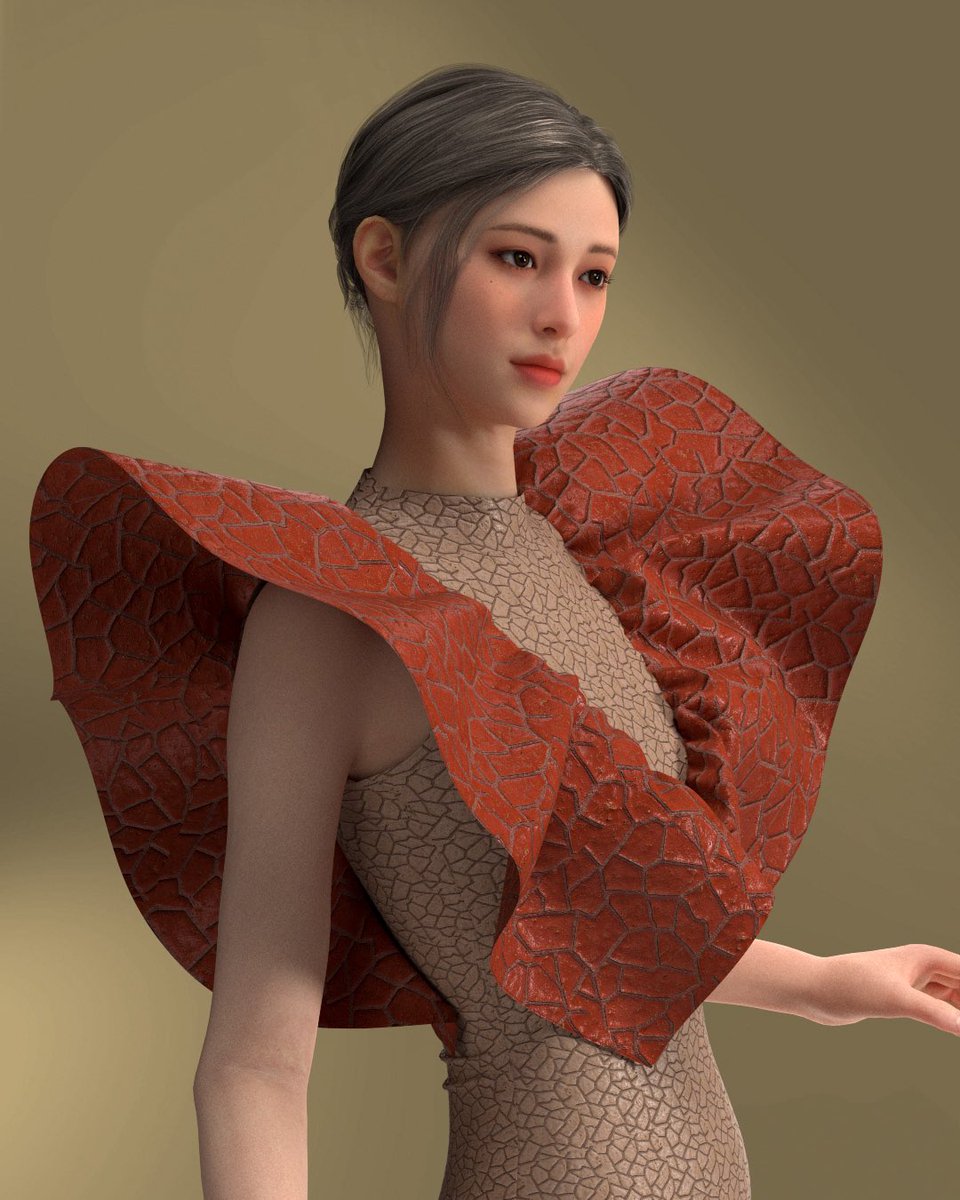 dl3dfahion's tweet image. 1er diseño: Cápsula digital: &quot;Entre las dimensiones de Gaudí”

#modadigital #moda3d