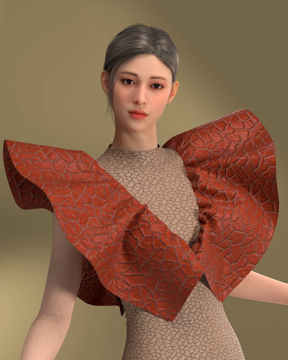 dl3dfahion's tweet image. 1er diseño: Cápsula digital: &quot;Entre las dimensiones de Gaudí”

#modadigital #moda3d