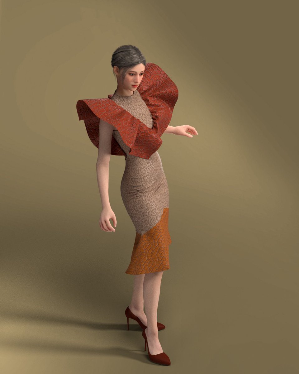 dl3dfahion's tweet image. 1er diseño: Cápsula digital: &quot;Entre las dimensiones de Gaudí”

#modadigital #moda3d