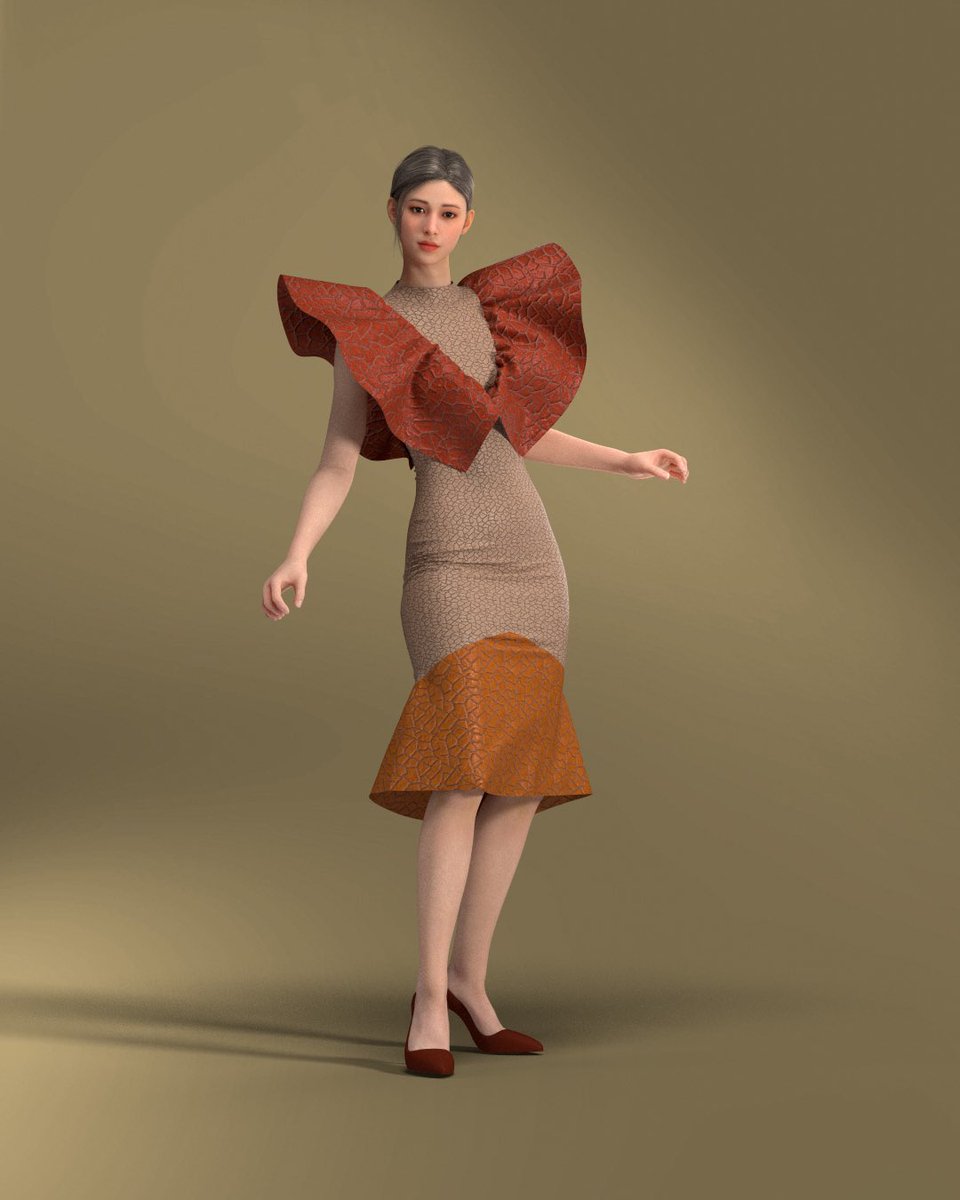 dl3dfahion's tweet image. 1er diseño: Cápsula digital: &quot;Entre las dimensiones de Gaudí”

#modadigital #moda3d