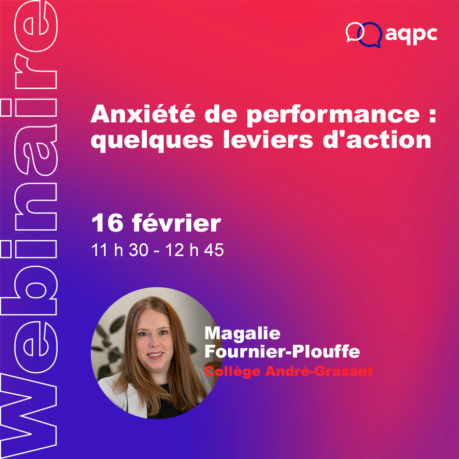 Découvrons des choix pédagogiques et didactiques qui contribuent à la mise en place d'un climat d'apprentissage sain, sans que cela nous occasionne de l'anxiété... aqpc.qc.ca/fr/en-cours