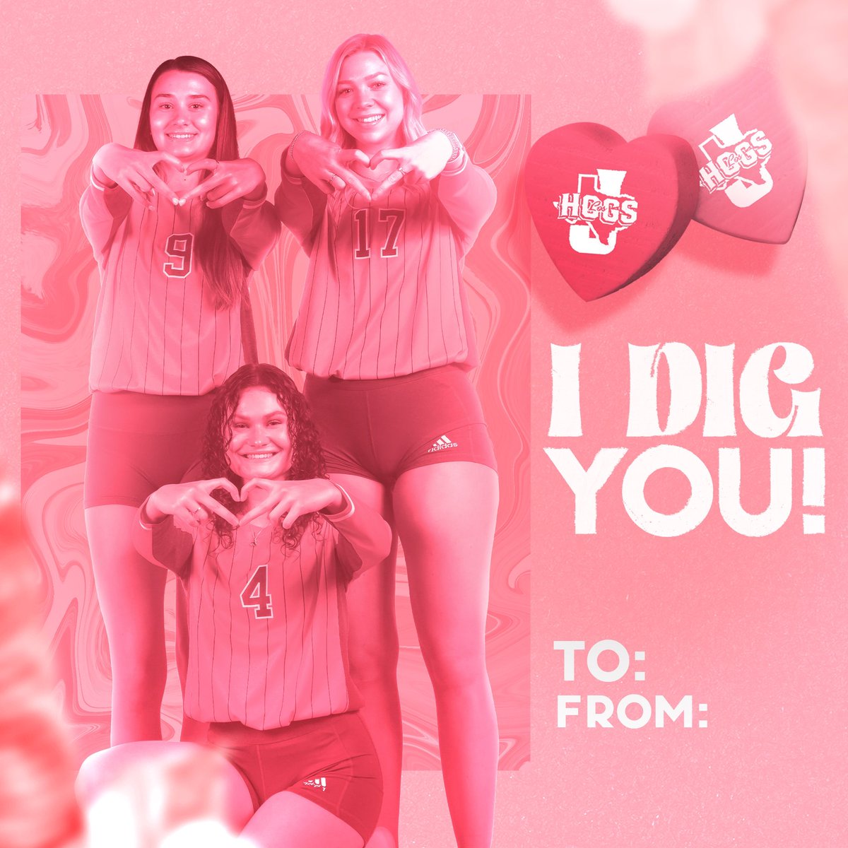 Hey, <a href="/JavelinaNation/">Texas A&M-Kingsville 🐗💙💛</a> WE DIG YOU! 🏐🥰

#HappyValentinesDay from Javelina Volleyball! 💙💖💛

#GottaJavIt x #LosHogs 🐗