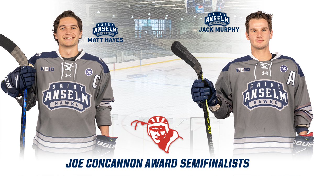 Congratulations to seniors Matt Hayes and Jack Murphy on being named semifinalists for the prestigious Joe Concannon Award!

🔗: saintanselmhawks.com/news/2023/2/14…

#HawksSoarHigher #NE10EMBRACE