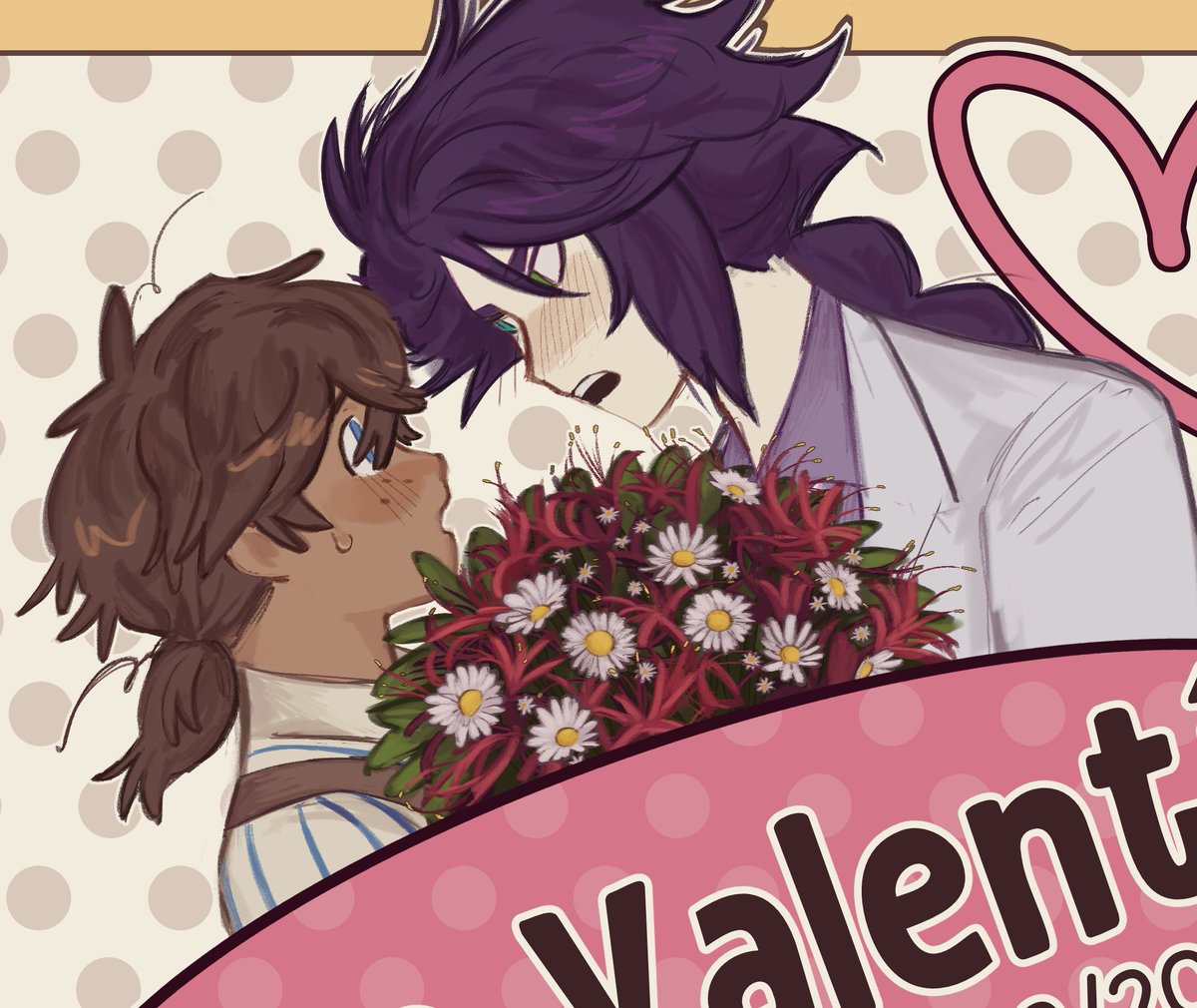 Blueeeberrypie's tweet photo. #FNAFHS #FHS #oweddy Feliz San Valentín.
No se la crean, solo le está felicitando por su actuación o algo así.

Ahora, q tal si me hacéis el favor de no mirar mucho a las flores, okay? okay https://t.co/pH9JPzwq10