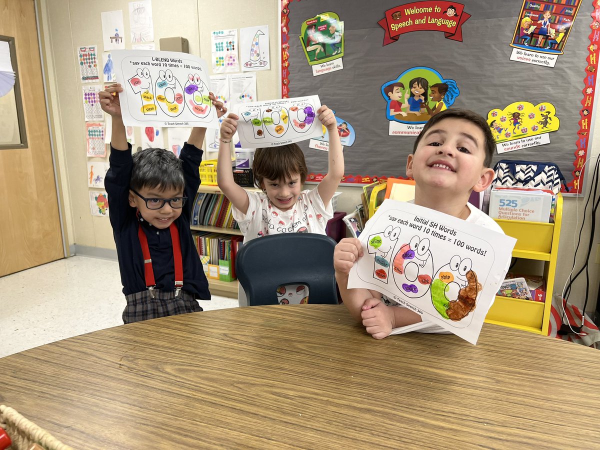 100 words each for the 100th day of school! Practice makes perfect!