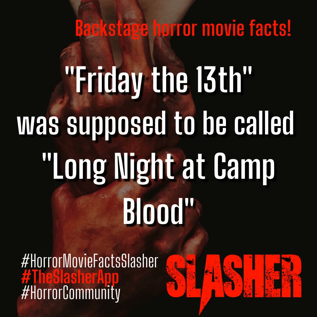 That's the name Sean Cunningham had in mind when he started the project! 

 #HorrorMovieFactsSLasher
 ##HorrorMovieFacts
 #TheSlasherApp
 #horrorcommunity
 #romandhorreur
 #horrorfiktion
 #tattoocommunity
 #metalcommunity
 #metalhead
 #communidaddelterror
 #terror