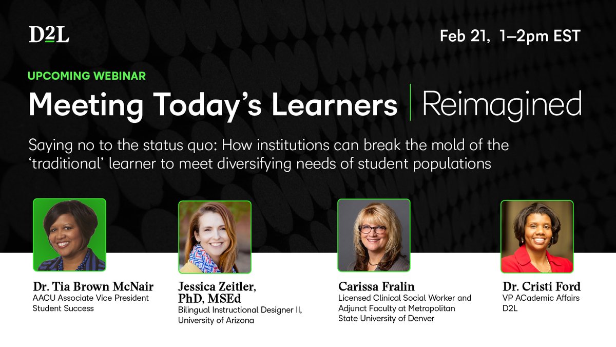 D2L on Twitter "It's no secret that the ‘traditional learner’ is a