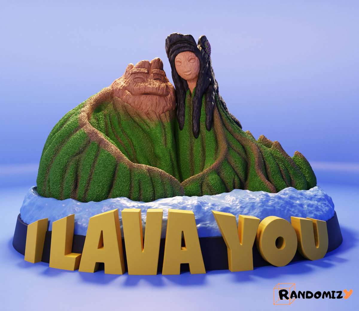 Randomizy3D's tweet photo. #HappyValentinesDay β€οΈ
Here's my #fanart of one of the most romantic and adorable couple (in my opinion): Uku and Lele from the #Disney short-movie "Lava" ππ
Hope you like my little homage to this iconic couple ππ
https://t.co/6XTPMHADl4
#3Dprinting #blender3D #RandomizY https://t.co/581H8gYXMT