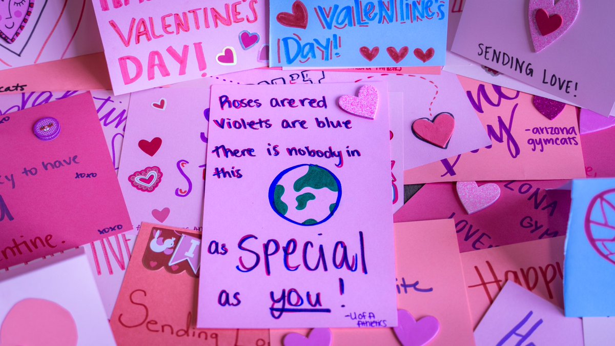 UAWildcatWay's tweet photo. Sending love to our friends at Diamond’s Children Medical Center ❤️ 

Students created over 270 Valentine’s Cards for patients #BearDown https://t.co/hjDIUPRbdh