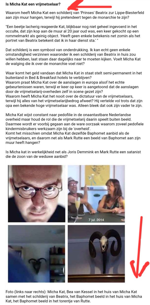 G11Sven's tweet photo. Micha #masonslaafje Kat
Publicist/vermeend complotdenker. #RPJ: zaak #Bodegraven. Wordt #enerzijds gezien als fantast, #anderzijds lijkt ie een plaag voor pedo-Deepstate NL. In aug. 2022 vanuit Ierse cel naar NL. #Shill?
#666Signal
#Freemasonry
#RunsInTheFamily
#Wall #ThinkPose https://t.co/Wkj22lamSG