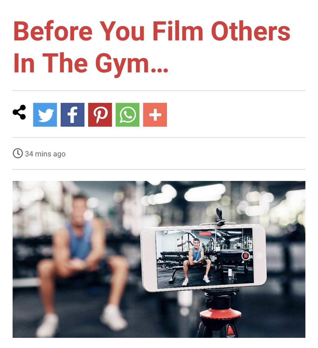 Before You Film Others In The Gym…

👉 Read more here👇
👉 ironmagazine.com/2023/before-yo…

#ironmagazine #filming #fitnessvideos #gympranks #gyymfails #gymvideos #filminginpublic #filmathegym #vlogs #gymvlogs