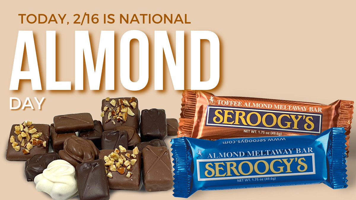 seroogys's tweet photo. Celebrate the day with our favorite chocolates with almonds!
#nationalalmondday https://t.co/qMQIAS94Ik