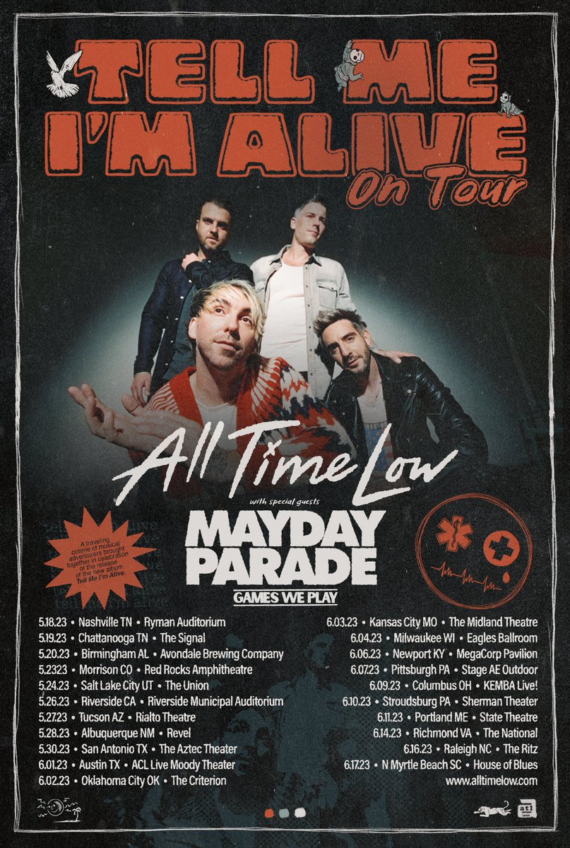 workshopmgmt's tweet photo. Big announce day for @maydayparade! Catch them at @IsForLoversFest in Oahu, Hawaii this April as well as on tour with @AllTimeLow in June and @Yellowcard in July. Tickets on sale soon! https://t.co/R2jQ9jqntM
