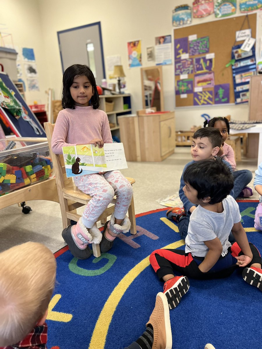 kaycee87's tweet photo. So many proud moments the past couple of weeks in #nspreprimary @centralspry @HRCE_NS @nseducation    Primary students from last year’s PP class sharing their amazing work and reading stories to our new Pre Primaries this year! They were so excited to share❤️ https://t.co/Ck0ge9yFo3