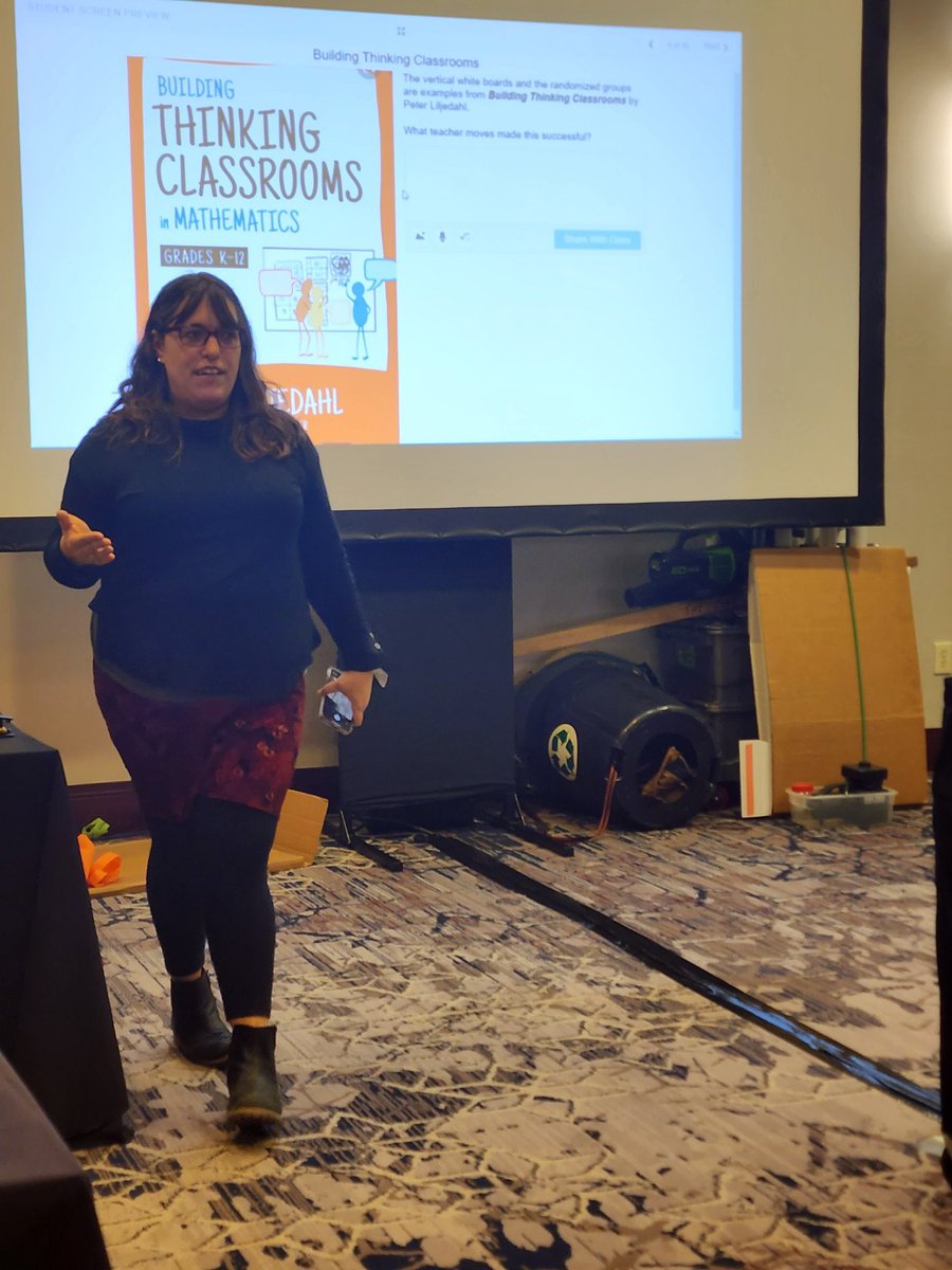 MsHereth's tweet photo. So gratedul for @Wipebook for making this PD on math and science engagement possible! We feature #thinkingclassroom also featured @Desmos, #NumberTalks and other ways to get students talking about math (and Science) #ICTM23 #HASTI23 https://t.co/sB6jTbxnZO