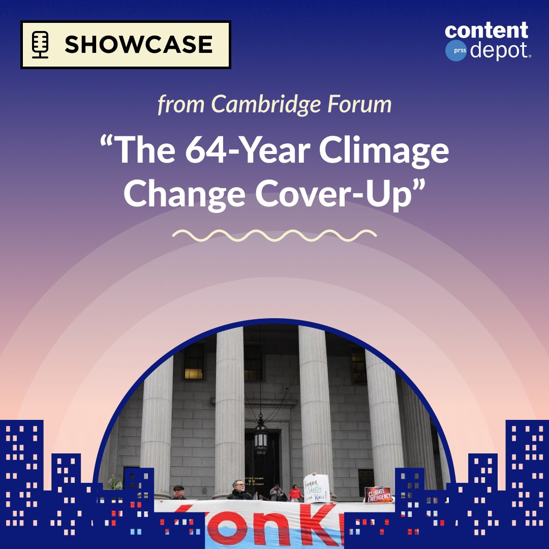 nprdistribution's tweet photo. Catch "The 64-Year Climate Change Cover-Up" from @camforum on investigative journalist @GeoffDembicki's new book "The Petroleum Papers" that details big oil's knowledge of greenhouse gases and their impact on climate change more than half a century ago. Available on #ContentDepot https://t.co/PtMP53ynJu