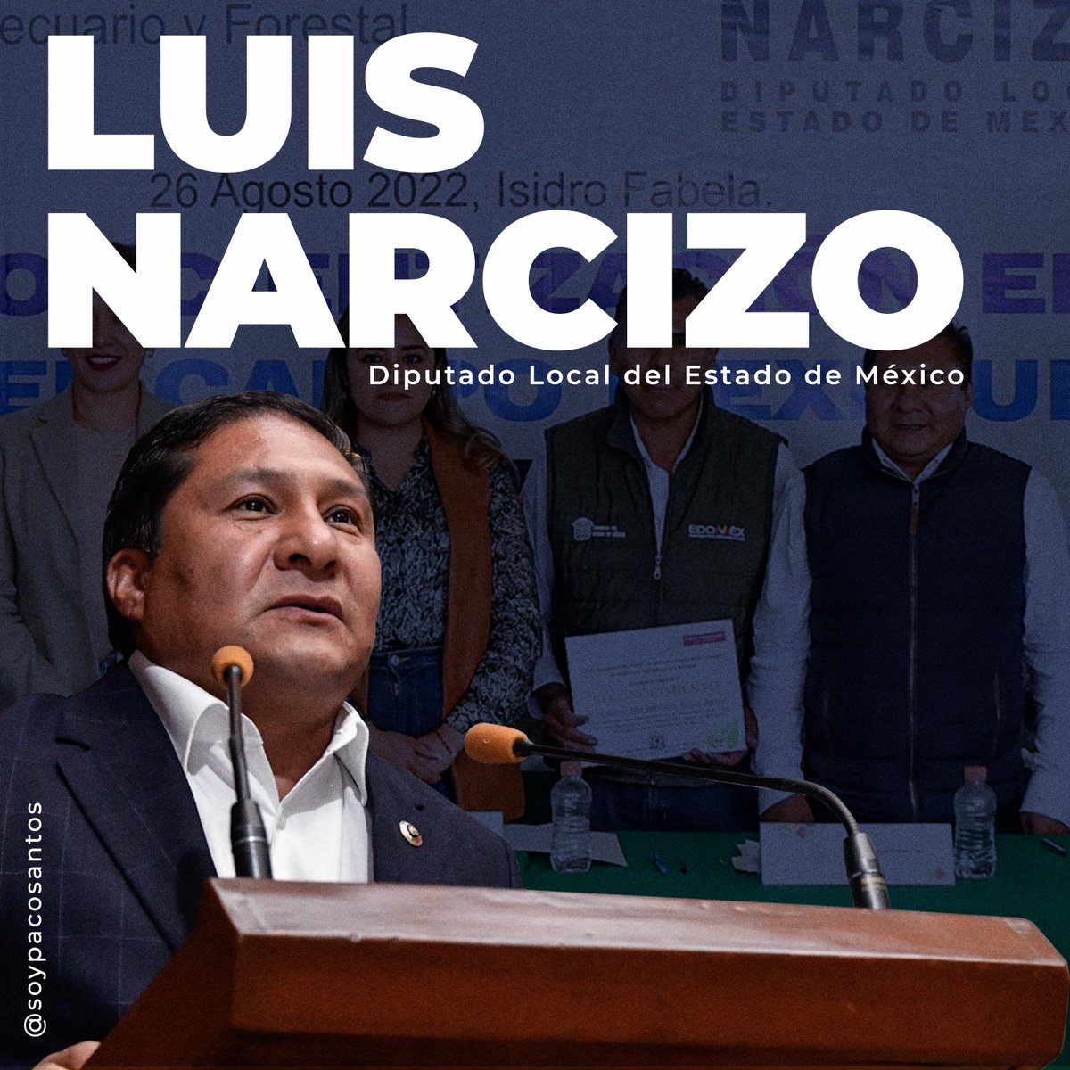 soypacosantos's tweet photo. Reconozco la visión, compromiso y liderazgo de mi amigo y diputado @LuisNarcizo17 , su trabajo ha sido eje rector en favor de las familias mexiquenses https://t.co/GpXPm0KTqf