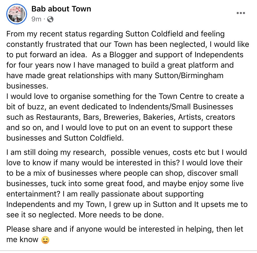 Possible event in Sutton, feedback would be great.