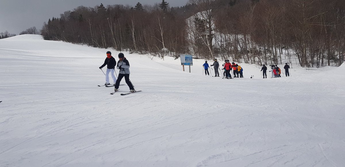 WHSTrips's tweet photo. Thank you Waterville. Great fun was had today on lovely fresh snow. While our top guns hit the glades the beginners conquered a steep blue#Oblivion#awesome https://t.co/cgc2VeQswd