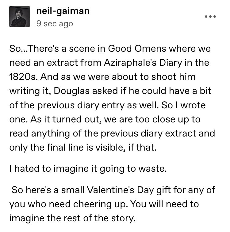 GoodOmensNews_'s tweet photo. Neil’s Valentine’s Day gift to us 👀

#GoodOmens #GoodOmens2 https://t.co/C307nD9uoV