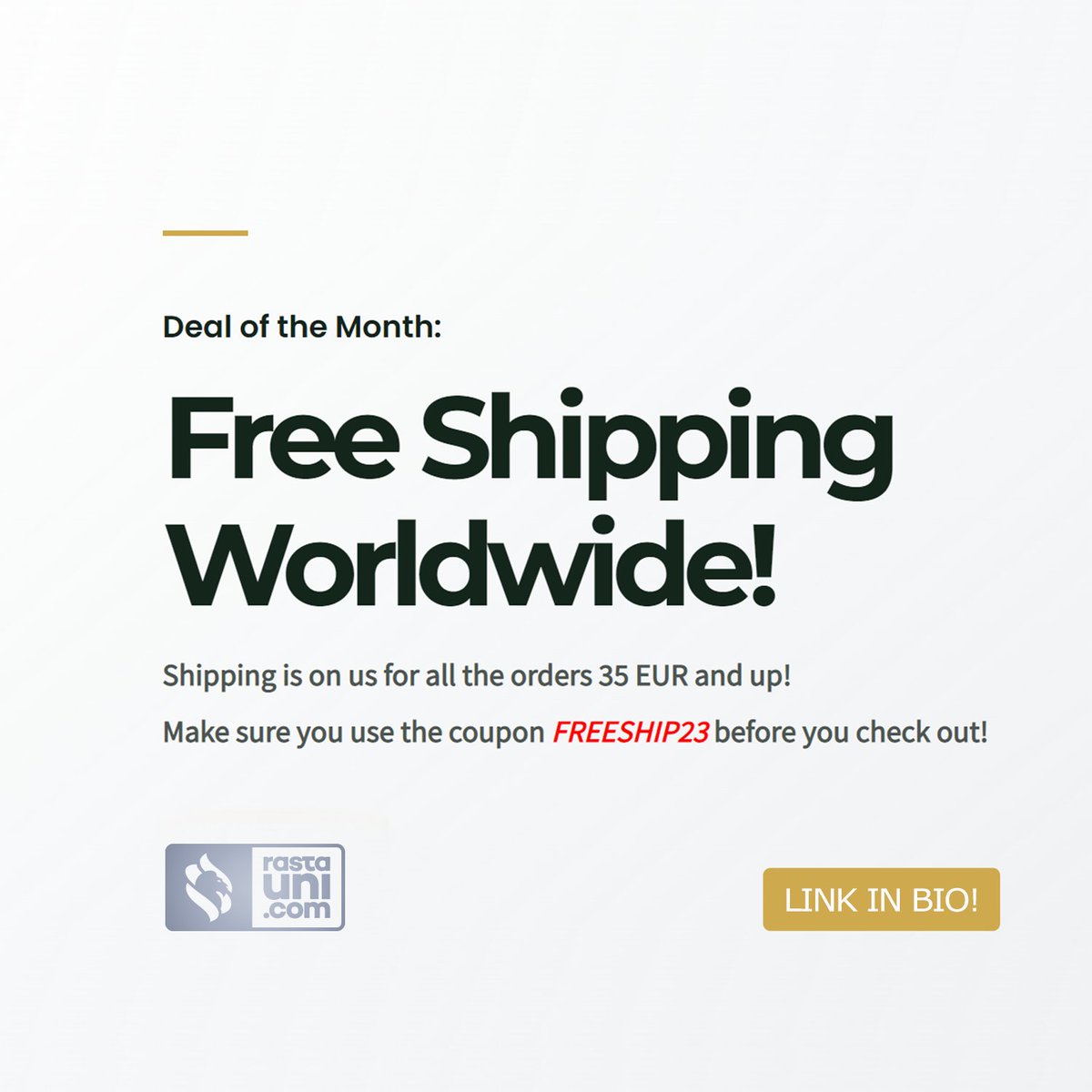 RastaUniversity's tweet photo. 🔥 FRESH in the #RastaUniversity Shop!
👉 https://t.co/D3MzNYqfn0
🚀 Get #FreeShipping Worldwide all month!
🎟️ Use code FREESHIP23 before you check out! https://t.co/NxD5cuqfvN