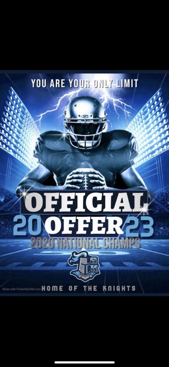 Blessed to receive an offer from Georgia knights💙🤍 <a href="/lwild__96/">Lamech Wilder Sr.</a> <a href="/JerryRecruiting/">Rising Stars</a> @6starfootballFL <a href="/FootballHotbed/">Football Hotbed</a> @StranFootball <a href="/SleeperAth1etes/">Sleeper Athletes</a>