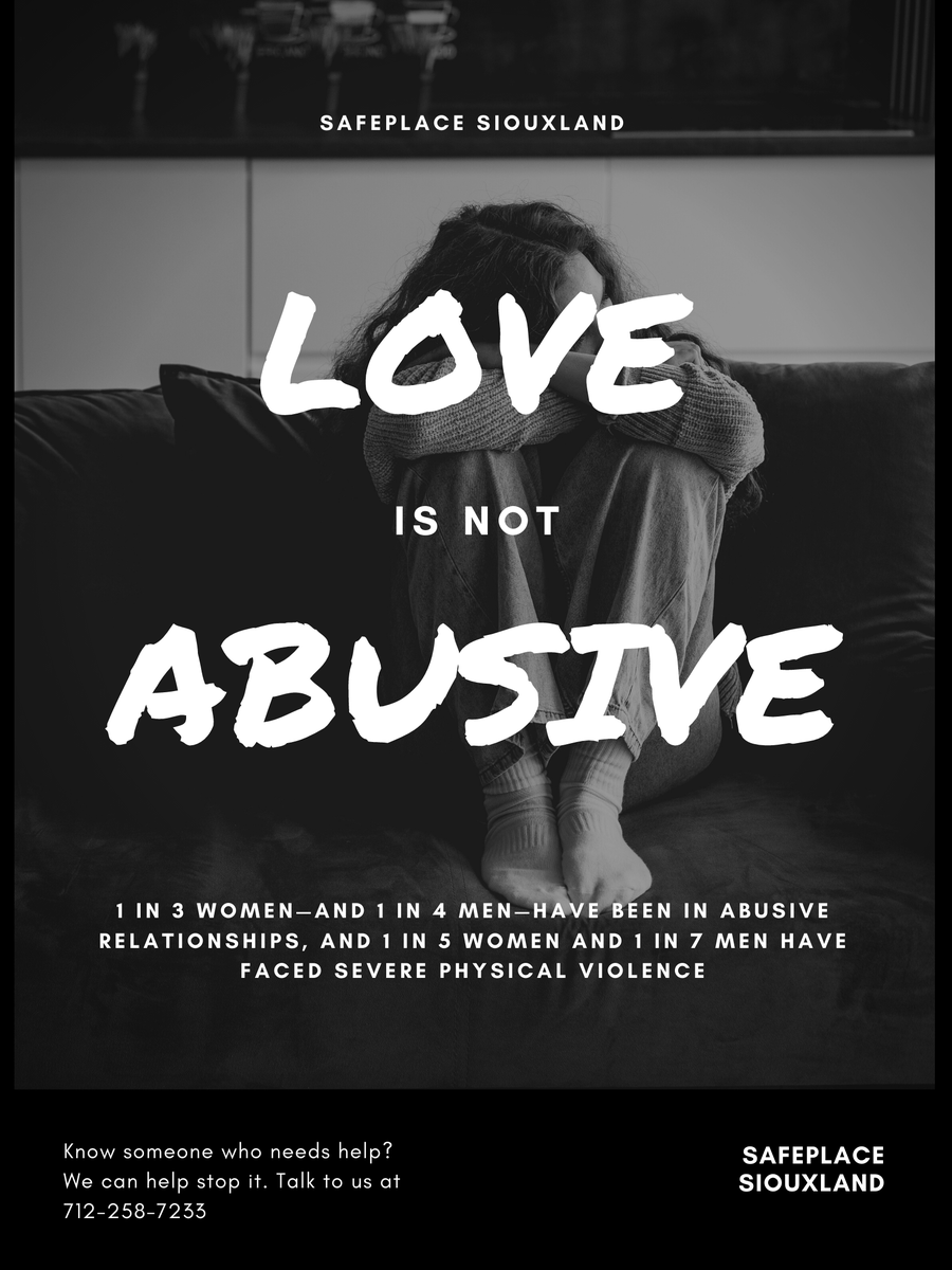 safeplacesioux's tweet photo. Happy Valentine's Day Siouxland! Love shouldn't hurt. If you or someone you know is experiencing domestic violence, reach out to us to speak to a free, confidential advocate about your situation. https://t.co/Jol3YCrWH8