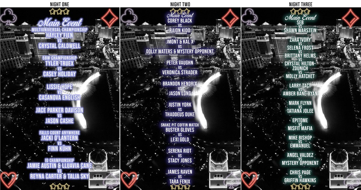 In just a few weeks one of the biggest three-day Wrestling Event will take place in Las Vegas at the MGM Grand Arena. The 24th, 25th and the 26th will be three nonstop wrestling actions and great moments that will leave you speechless. I hope to see you there for the #DPI2