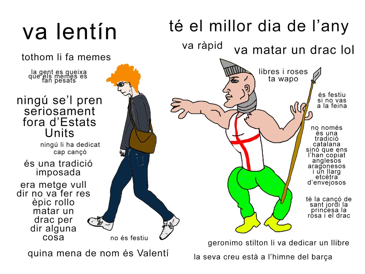 elpolyklin's tweet photo. Virgin Sam va Lentín vs Chad Sant Jordi https://t.co/bC11yzH89l