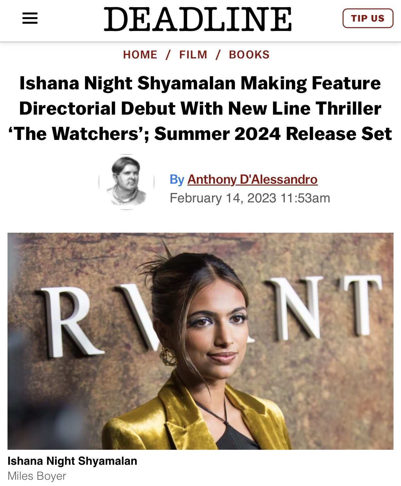 The Watchers,' a thriller directed by M. Night Shyamalan's daughter,  Ishana, to be released in June 2024