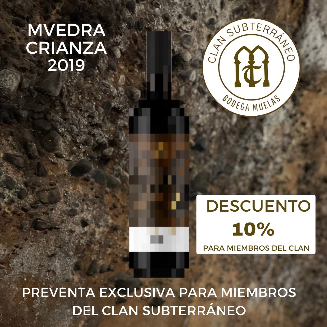 MUEDRA CRIANZA 2019,🍷 Ya disponible en preventa solo para miembros del CLAN SUBTERRÁNEO. Suscríbete al clan (En bodegamuelas.com) Los socios del clan disfrutarán de Muedra crianza 2019 en primicia con precio especial y conocerán su preciosa etiqueta. Hasta el 1 de Marzo.