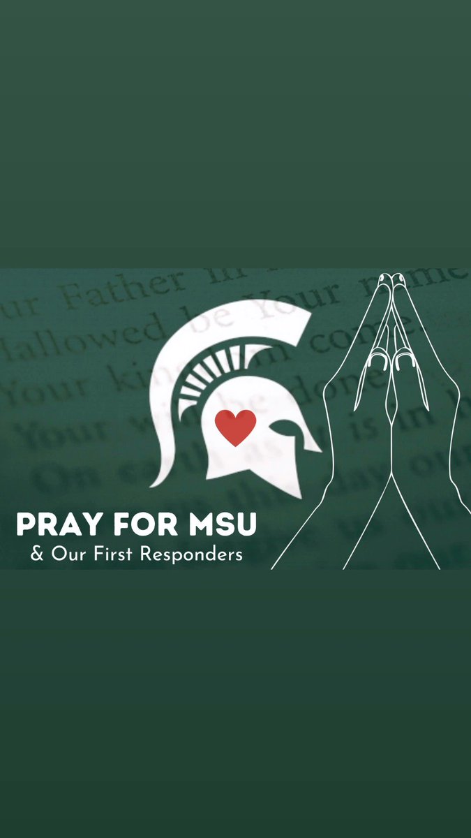 #MSUStrong #PrayersForMSU @msupolice @michiganstateu 
Prayers for the students, faculty and staff who are affected by this very sad and senseless act of violence.  Thankful for all the #LawEnforcement response.