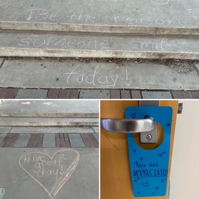 WVMSDragons's tweet photo. We felt the 💕love💕at WV today!  Our AMAZING Student Council decorated the campus to show how loved we are here at the Valley 💝 #StuCoLove #WVMS #LMSD #LMSDBuildingBelonging https://t.co/nizrtwypvS