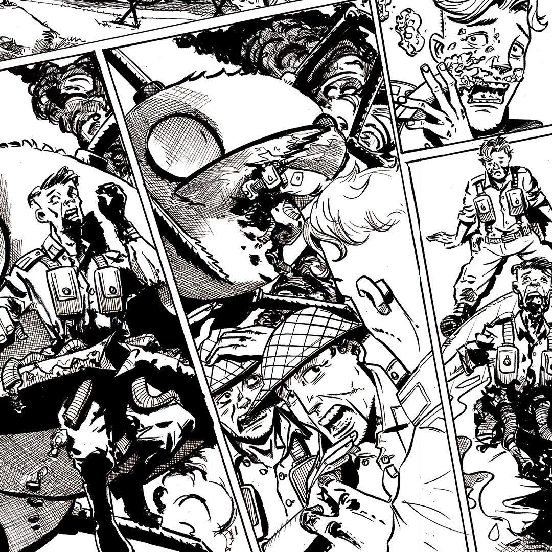 TonyNeedsWater's tweet photo. The Ant-Wars in full effect! Art by @noliverlowdy 

I also got interviewed on the All New, All Different Number One Comics podcast about the upcoming Kickstarter for The Crimsisters #1 @anadnocomicpod  https://t.co/zPlmxoB6ph https://t.co/f3aoERxlhs