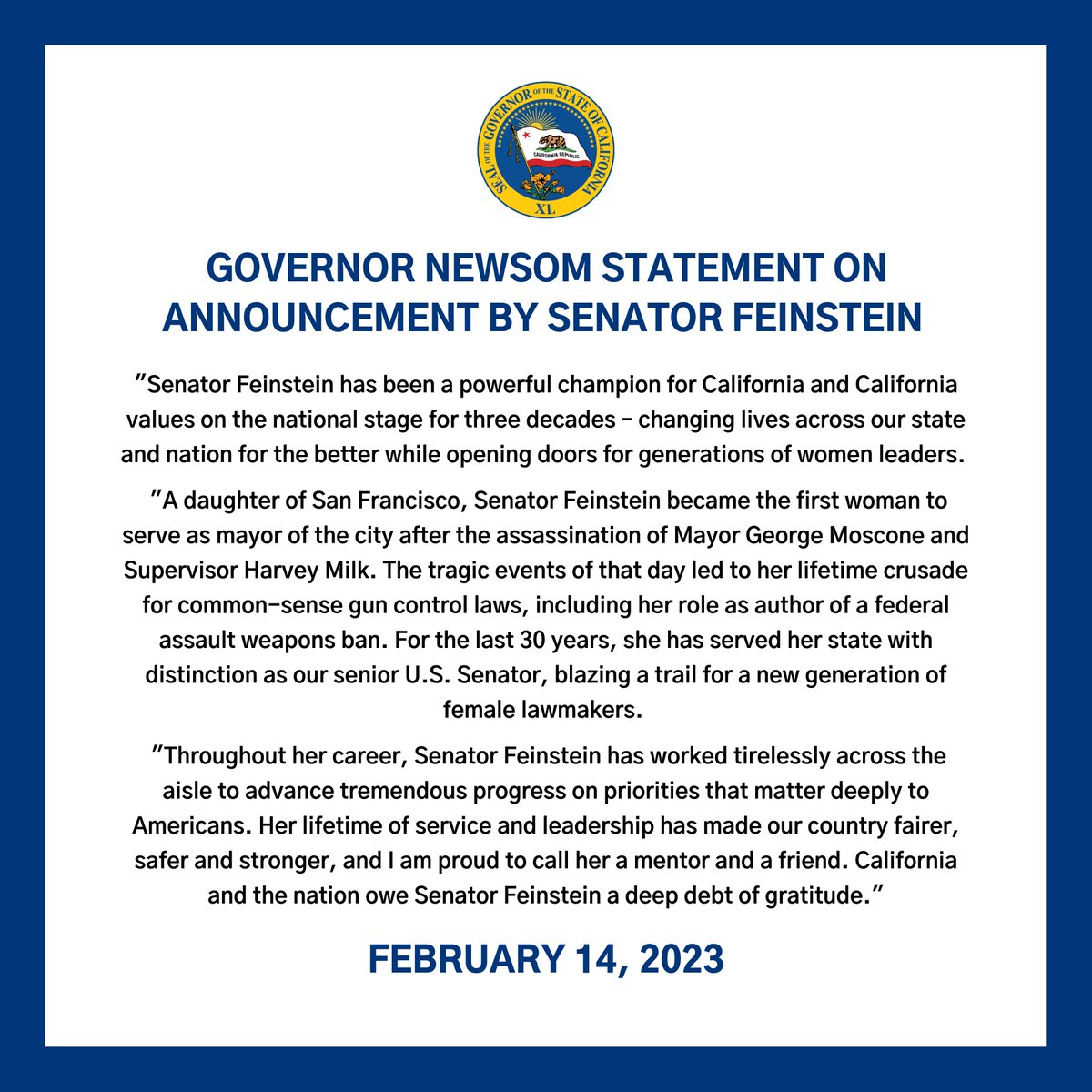 Governor Gavin Newsom tweet media