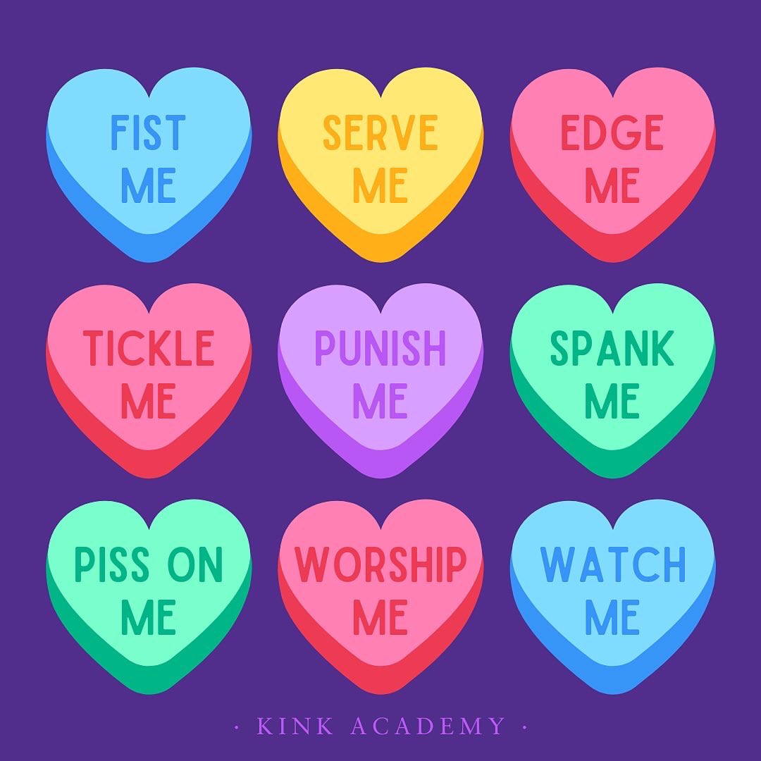 Kink Academy on Twitter "Which naughty candy heart would you give your