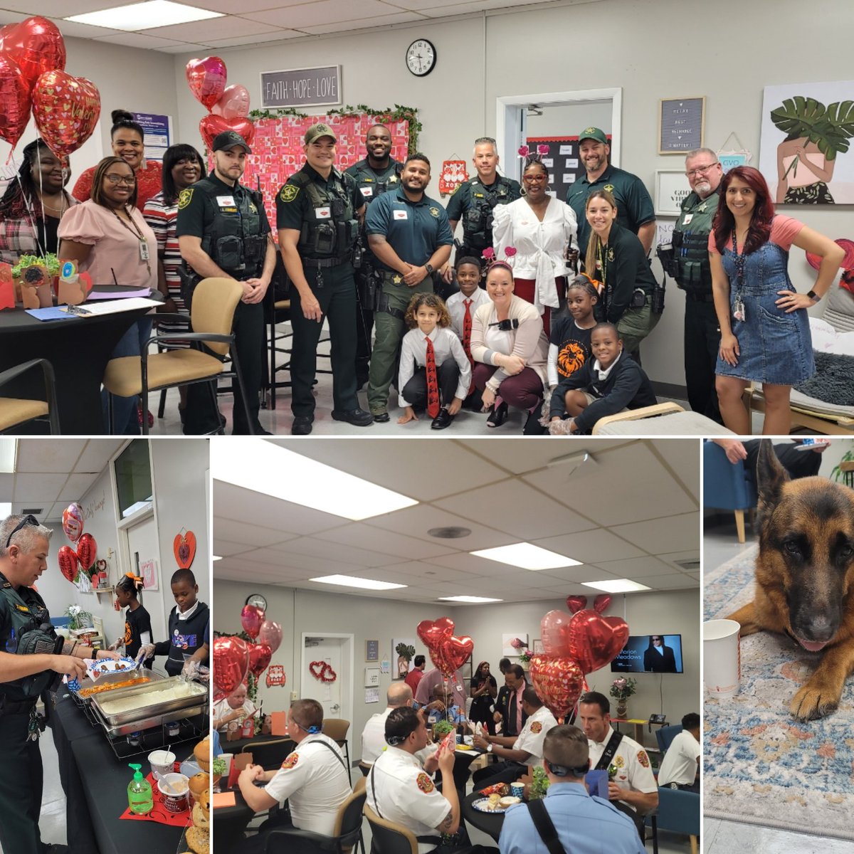 DrLeydig's tweet photo. What an amazing day. We got to feed first responders and thank them for their dedication to our community. Then we had the wonderful opportunity to honor Helena, niece to our Ms.Brown, who lost her life at MSD. She will forever be a part of our NLE family.#2getherinServiceandLove https://t.co/7VPvX83tIN