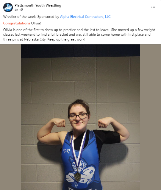 SteveGarreanJr's tweet photo. Liv was named "Wrestler of the Week" by Plattsmouth Wrestling Club! Keep grinding kid ...
#MWC4L #FearTheFork #FutureBlueDevil #XplosiveEdge https://t.co/XLLNdkfIc8