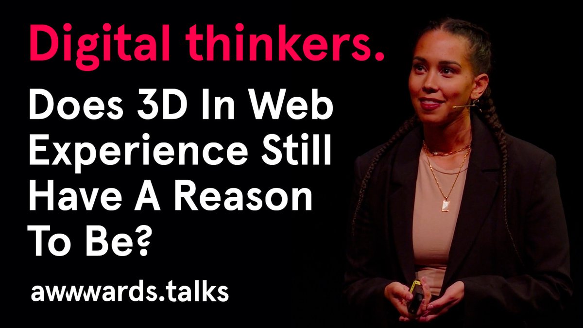 awwwards. (@awwwards) on Twitter photo “3D makes it possible to go beyond the limits of the imagination.” - <a href="/Anais_Iris_L/">Anais Iris</a>, Interactive & 3D Art Director
Watch the talk on our YouTube channel 👉 bit.ly/w-talks-iris #awwwardstalks “3D makes it possible to go beyond the limits of the imagination.” - <a href="/Anais_Iris_L/">Anais Iris</a>, Interactive & 3D Art Director
Watch the talk on our YouTube channel 👉 bit.ly/w-talks-iris #awwwardstalks