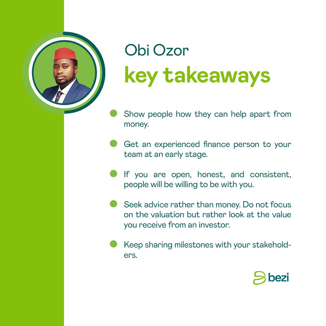 BeziBuild's tweet photo. Here are some practical excerpts from the Panel discussion in today’s session. 

Our Fellows have learned the right approach to funding, as well as effective strategies to build relationships with investors, raise funds, and maintain these relationships.
Cc: @oviosu @ahbilbaoo https://t.co/SvexwmNHNA