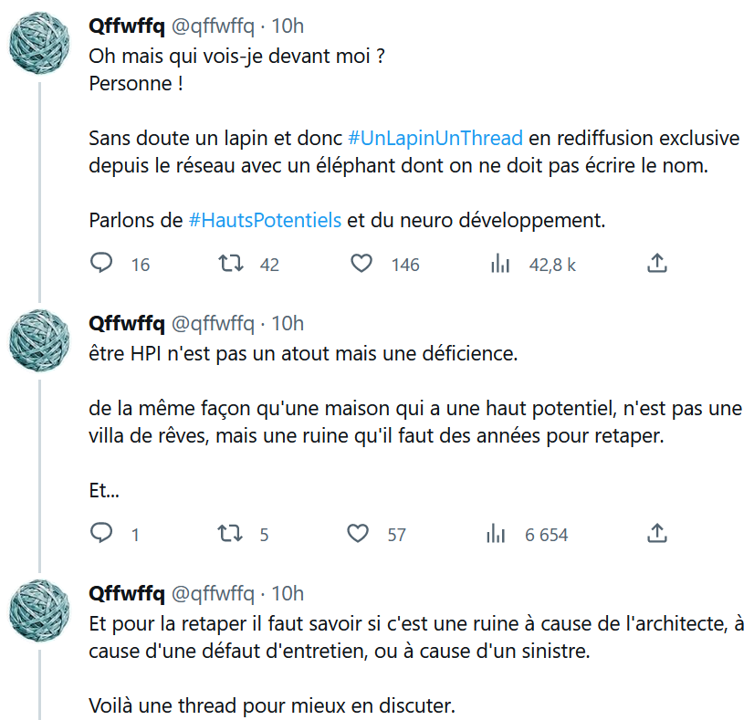 FranckRamus's tweet photo. Un neurologue anonyme sur Twitter avec 34k abonnés pond un long exposé de sa théorie perso du HPI. Interrogé, il explique que la définition neuro du HPI est différente de la définition psycho. Et se refusera toujours à donner la moindre source. Je suis désespéré. https://t.co/BoceCRoLJw