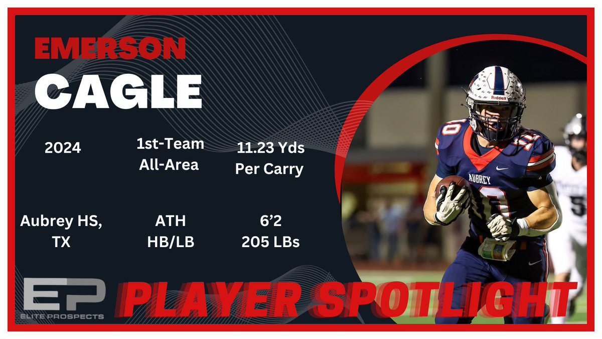EP Spotlight🚨🎬
<a href="/EmersonCagle5/">EMERSON CAGLE</a> is a monster! He can play offense, defense, and special teams. Emerson has great vision with fast break away speed. He averaged 11.23 YPC, and was first team all area. Film is below!
hudl.com/video/3/156240…