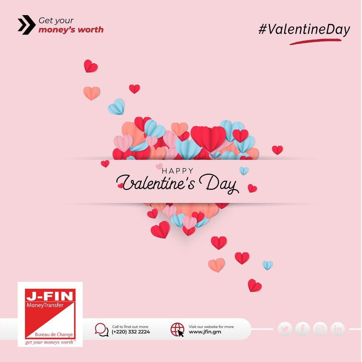 JFINTransfer's tweet image. Love knows no distance! Celebrate this Valentine's Day by sending your love with JFIN Money Transfer. #HappyValentinesDay #StayConnected