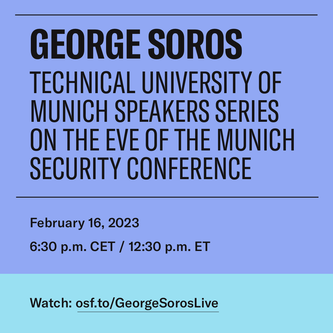 While two systems of governance are engaged in a fight for global domination, our civilization is in danger of collapsing because of climate change. I will speak about this live from Munich on 2/16 at 6:30pm CET: osf.to/GeorgeSorosLive