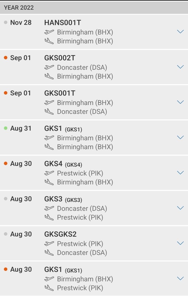 Aircraft has not flown since last year, with the flight on the 28th November being a short 19 minute loop around #Birmingham #BHX

#HansAirways #aviation #avgeek